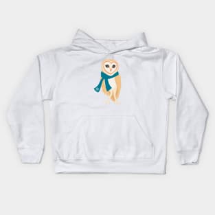 Winter Barn Owl Kids Hoodie